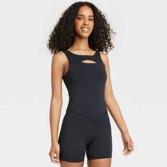 JoyLab Pants Jumpsuits Joylab Black Cutout Short One Piece - Main Image